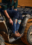lucky_chuck_western_performance_socks_vintage_cowboys_cowgirls_rodeos_take_the_risk_turquoise_cactus_hemp_compression_america_usa_mack_and_co_designs_australia
