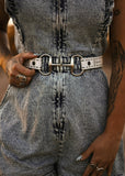 The Horse Bit Belt in Cremello