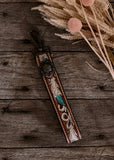 wristlet_american_darling_tooled_leather_handpainted_keyring_bag_tag_keychain_western_buckstitch_concho_mack_and_co_designs_australia