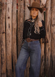 The Vaquera Blouse in Black