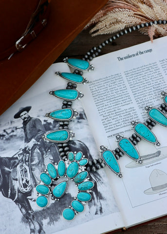turquoise_natural_stone_statement_navajo_pearls_full_squash_blossom_necklace_western_mack_and_co_designs_australia
