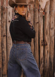 The Vaquera Blouse in Black