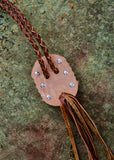 Leather Concho Bolo Necklace