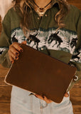 The Westward Cowhide Clutch