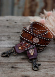 american_darling_tooled_leather_handpainted_buckstitch_handbag_bag_strap_western_rodeo_cowgirl_mack_and_co_designs_australia