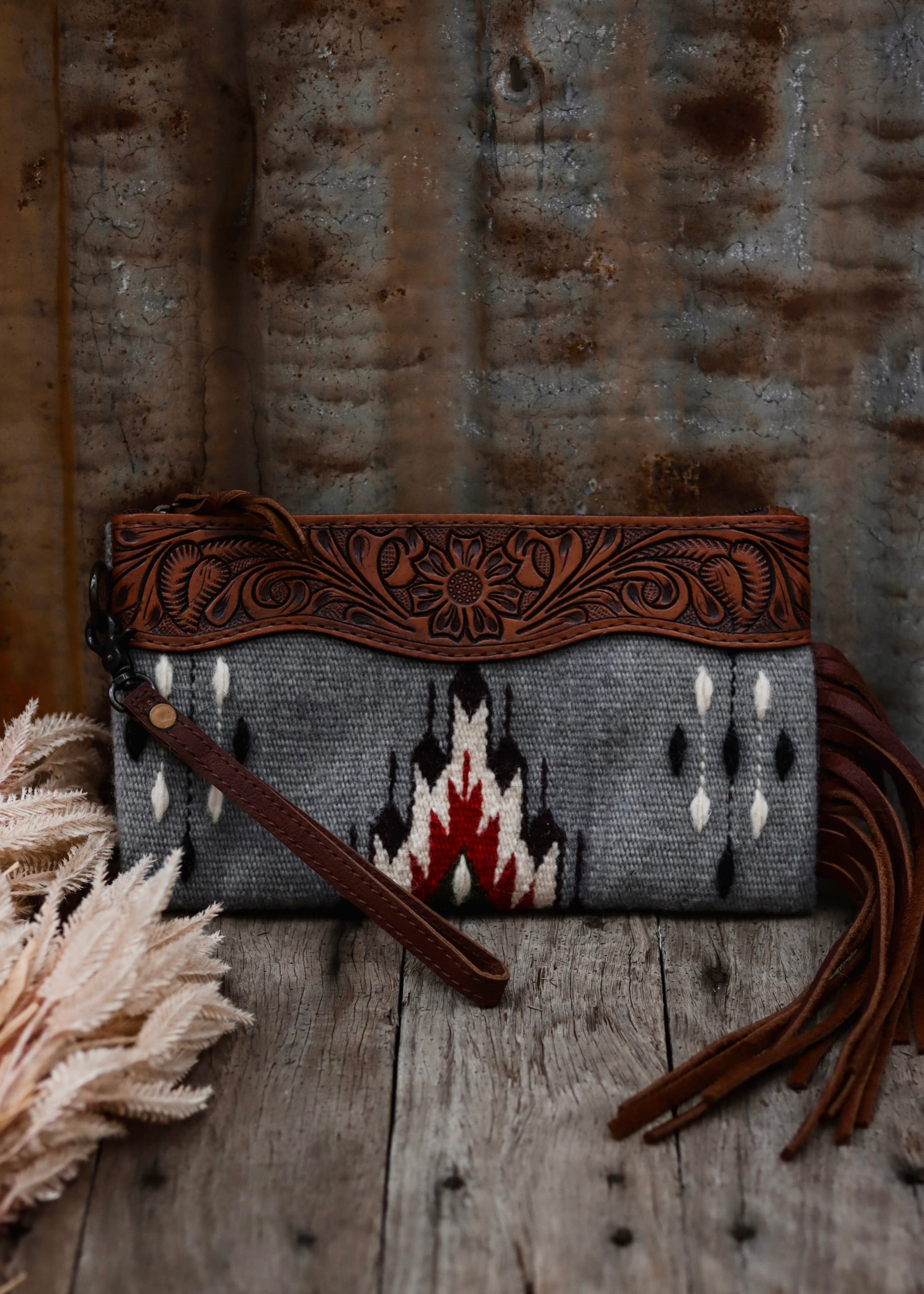 Everly Saddle Blanket Clutch Mack Co Designs Australia