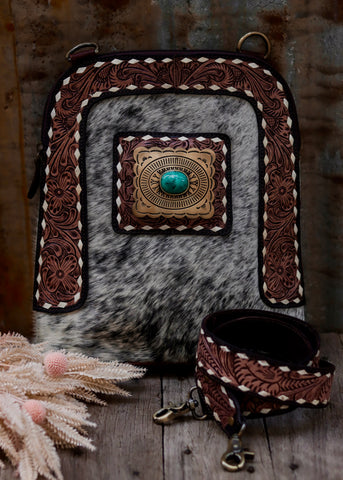 riley_cowhide_tooled_leather_turquoise_buckle_buck_stitch_american_darling_bags_handbag_crossbody_mack_and_co_designs_australia