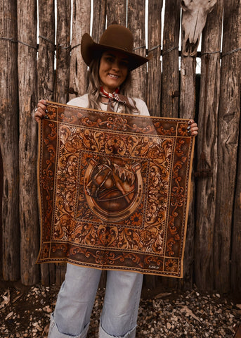 The Tooled Leather Shorty Scarf