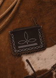 The Boot Stitch Coin Purse in Chocolate