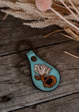 american_darling_tooled_leather_handpainted_keyring_bag_tag_keychain_western_mack_and_co_designs_australia