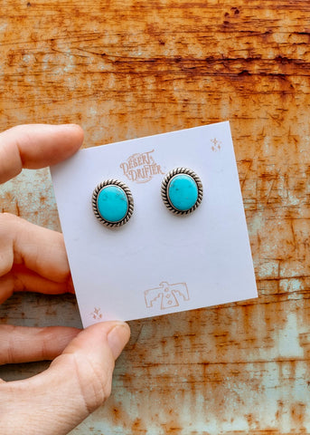 Classic Studs - Kingman Turquoise