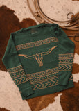 The Longhorn Sweater in Spruce