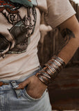 Navajo Cuff Bracelet in Copper & Sterling Silver