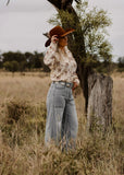 cotton_rye_outfitters_america_longhorn_rust_pearl_snap_button_up_arena_shirt_womens_western_cowgirl_mack_and_co_designs_australia