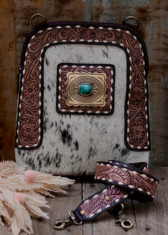 riley_cowhide_tooled_leather_turquoise_buckle_buck_stitch_american_darling_bags_handbag_crossbody_mack_and_co_designs_australia