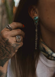 Howdy Fringe Earrings - Kingman Turquoise