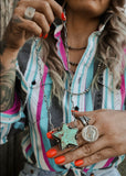 The Chunky Star Necklace - Kingman Turquoise