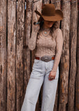 The Western Heritage Lace Top in Bone