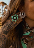 The Western Buckle Earrings in Silver