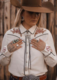 The Vaquera Blouse in Ivory