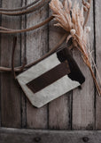 Sage Cowhide Clutch/ Crossbody Bag in Chocolate Leather (Pick Option)