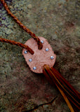 Leather Concho Bolo Necklace