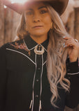 The Vaquera Blouse in Black