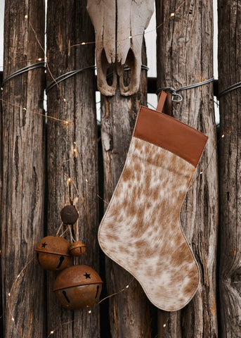The Cowhide Christmas Stocking