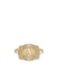 *PRE-ORDER* Inital Mini Belt Buckle Ring - Gold