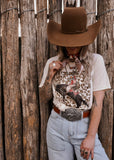XOXO Art & Co. Saddle Flower Bronc Tee