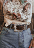 The Pecos Buckle in White