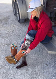 lucky_chuck_fringe_western_performance_socks_vintage_cowboys_cowgirls_rodeos_bucking_brown_hemp_compression_america_usa_mack_and_co_designs_australia