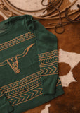 The Longhorn Sweater in Spruce