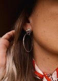 Bison Hoop Earrings - Sterling Silver