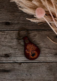 american_darling_tooled_leather_handpainted_keyring_bag_tag_keychain_western_mack_and_co_designs_australia