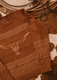 The Longhorn Sweater in Cinnamon