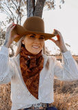 rodeo_western_fashion_ruffle_wrap_handmade_handcrafted_concho_scarfslide_slide_wildrag_wild_rag_neck_scarf_tie_necktie_floral_scarves_bucking_bronco_campdraft_barrel_racing_racer_linen_gingham_ranch_rider_paisley_cowgirl_mack_and_co_designs_australia