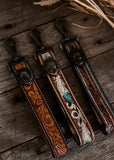 wristlet_american_darling_tooled_leather_handpainted_keyring_bag_tag_keychain_western_buckstitch_concho_mack_and_co_designs_australia