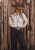 The Vaquera Blouse in Ivory
