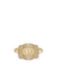 *PRE-ORDER* Inital Mini Belt Buckle Ring - Gold