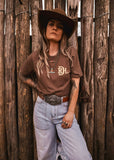 Red Dirt Hat Co. Tooled Leather Tee