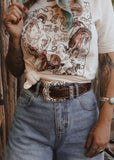 The Pecos Buckle in White