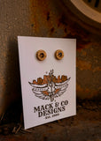 Aubrey Bullet Shell Earrings (Brass)