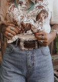 The Pecos Buckle in White