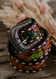 american_darling_tooled_leather_western_buckle_cowboy_cowgirl_belt_handpainted_buckstitch_mack_and_co_designs_australia