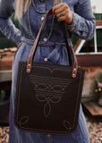The Boot Stitch Bag in Chocolate