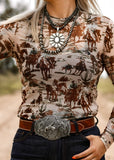 The Cowpoke Mesh Top