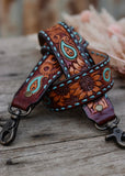 american_darling_tooled_leather_handpainted_buckstitch_handbag_bag_strap_western_rodeo_cowgirl_mack_and_co_designs_australia