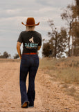 bandit_rodeo_co_bucking_bronco_saddle_nfr_western_ride_rank_make_bank_graphic_tee_t_shirt_mack_and_co_designs_australia