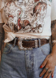 The Pecos Buckle in White